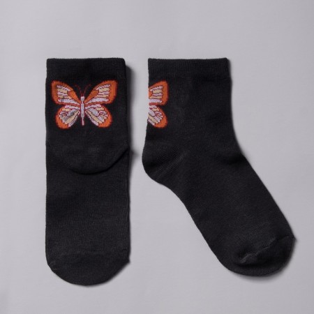 Women's socks, size 23-25, black color-1