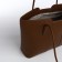 Bag Women's Tout with zipper, brown color