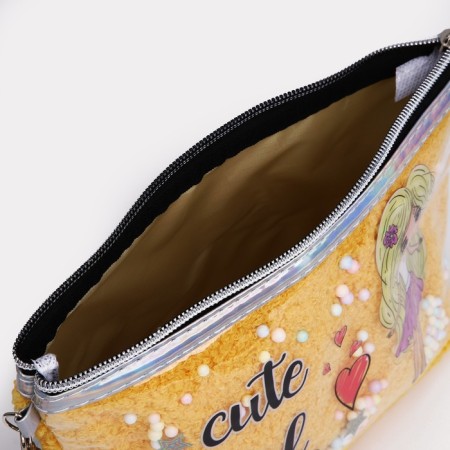 Lightning cosmetic bag, yellow color-2