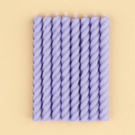 Candles for the cake, lilac, 16 pcs., 0.5 x 6.5 cm.-3