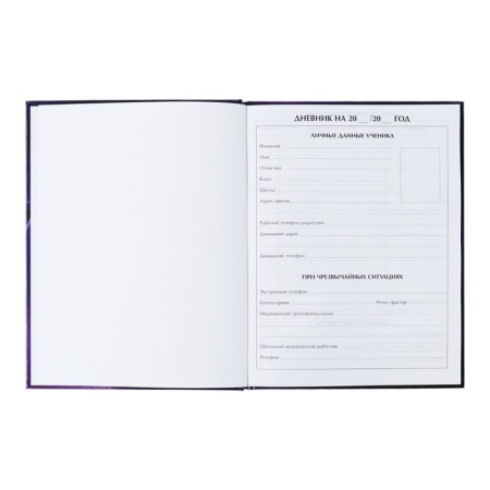 Universal diary for grades 1-11, "kitten", solid cover 7BC, glossy lamination, 40 sheets-6