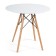 Cindy Next table (Mod, 70-80 MDF) Metal/MDF/Beech, White/Natural D70x75cm