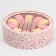 Box for Makarun, confectionery packaging tube with a window, "flowers" 20 x 20 x 5 cm