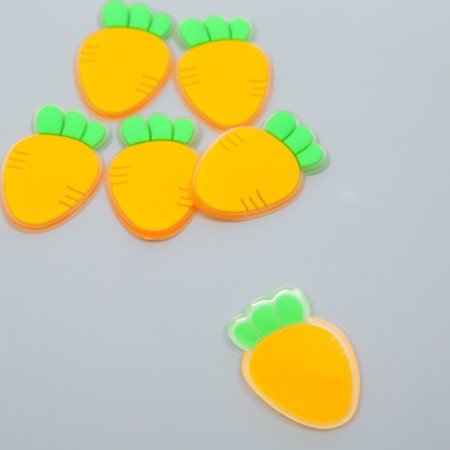 Decor for creativity rubber "carrot" set 12 pcs 4x3 cm-2