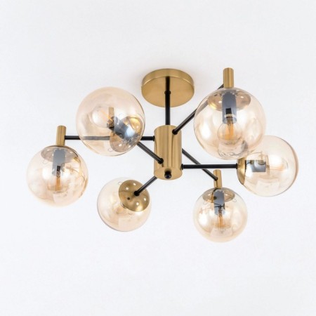 Catilux Catilux chandelier CL143163 54x54x30 cm, 6x40W, E14, brown color-6