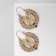 Earrings Metal "Vostok" pattern in a drop, color black gold