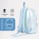 Youth backpack from textiles with lightning, 4 pockets, blue color