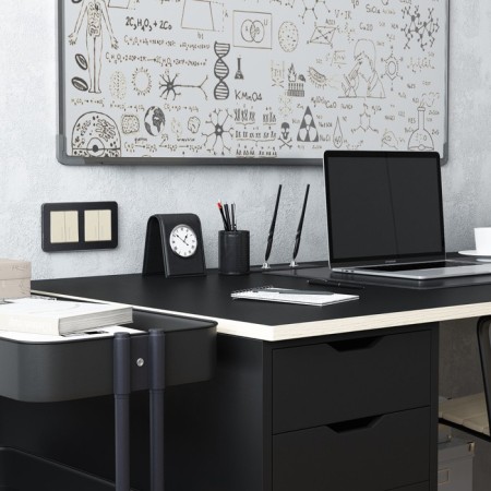 Frame W0022608, 2 Platinum sockets, black aluminum-5