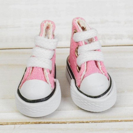 Doll sneakers, sole length 3.8 cm, pink color-2