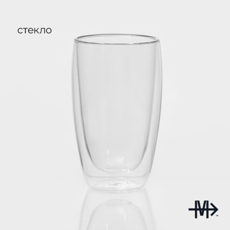 Glass glass with double walls Magistro "Paul", 450 ml-1