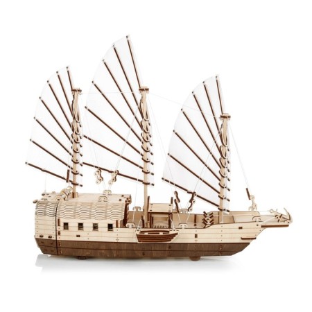 A prefabricated model of wood “Ship with sails. Junk"-19