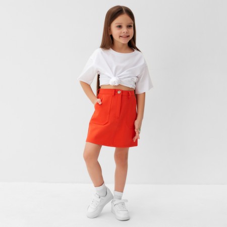 Denim skirt KAFTAN p. 32 (110-116 cm), orange-1