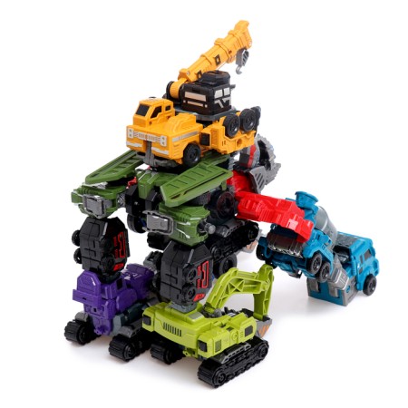 Robot "Special Bottom. Concrete mixer ", transforms, gathers in 1 large of 7 robots-10