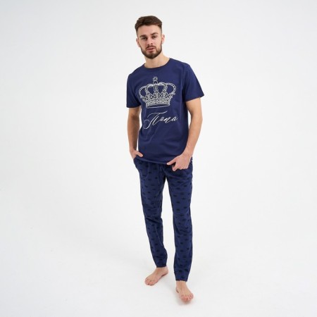 Pajama men's (T -shirt and trousers) KAFTAN "Crown" R.56