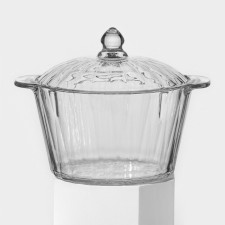 Pan Glass Pot, glass, d = 22.5 cm, h = 19 cm, 2200 ml