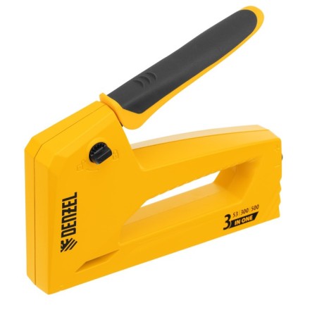 Furniture stapler Denzel 40214, aluminum corps, types of brackets 53, 300, 500