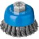 Cup brush "Bison" 35275-080_z02, twisted, steel, wicker bundles 0.5 mm, M14x80 mm