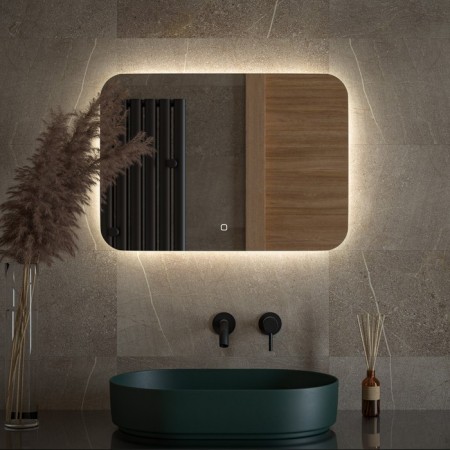 Mirror with Defesto LED lighting 21 W, 70x50 cm, sensory switch, neutral white light-2