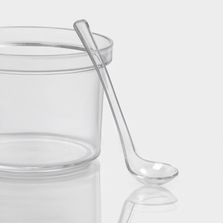 A container for spices with a spoon of a share, 400 ml, 10.5 × 10.5 × 10 cm, the color is transparent-3