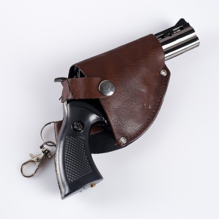Gas lighter for smoking "Pistol in the holster", piezo, 9 x 9 cm-1
