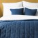 Jerry set: a coverlet 230 x 250 cm, pillowcase 45 x 45 cm - 2 pcs, color blue