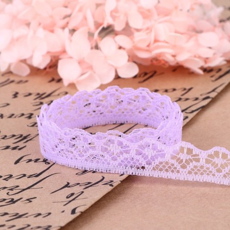 Capricon lace, 15 mm × 10 ± 1 m, lilac color # 4-2