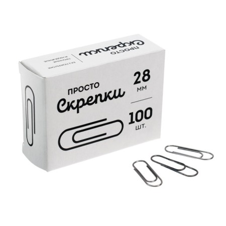 Office clips Globus, 100 pcs., 28 mm, without coating-2