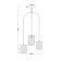 Suspension lamp Maytoni Mod042PL-04BS, E14, 4x40 W, 490x490x1000 mm, brass