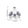 Martina chandelier, 5x40W E14, chromium color