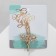 Brooch "Ballerina" AN Ler, white color in gold