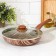 Deep pan Kantry, D = 26 cm, plastic handle, glass cover, anti -stick coating, burgundy color