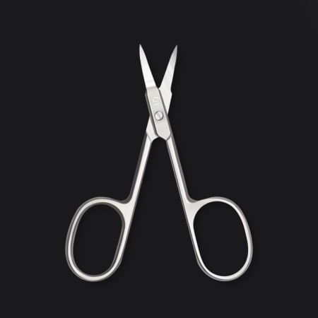 Manicure scissors "Premium", bent, narrow, 9.5 cm, on the blist, silver color-5