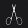 Manicure scissors "Premium", bent, narrow, 9.5 cm, on the blist, silver color