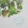 Stickers for creativity PLC PVC "Green Leaves" set 60 pcs 10x14 cm