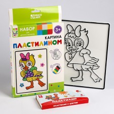 Картина пластилином «Уточка», 12 × 18 см
