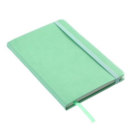 Notepad A5 "Snow Mint", 96 sheets, in a ruler, solid cover, artificial leather, elastic band, pocket, lies, tinted block-1