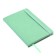 Notepad A5 "Snow Mint", 96 sheets, in a ruler, solid cover, artificial leather, elastic band, pocket, lies, tinted block