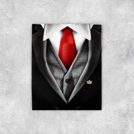 Postcard –Convert for Money Formal Red Tie, 12 x 16 cm
