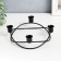 Summary Metal for 4 candles "Round dance" d-2.5 cm black 19x19x7 cm