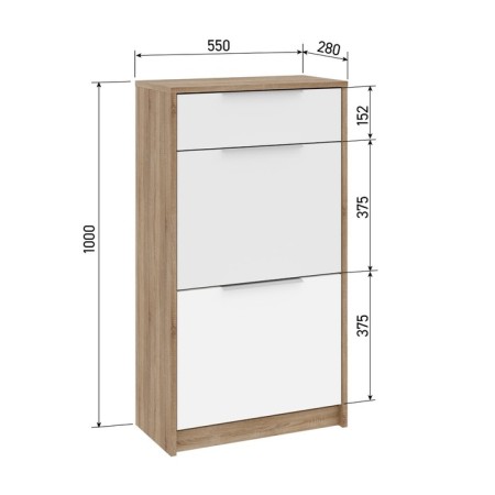 Shoe Nordik 1, sonoma oak/white-1