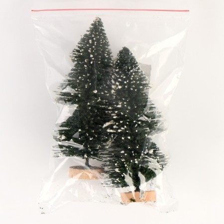Miniature Puppet "Christmas tree with snow", set 2 pcs., Size 1 pc. - 14 × 6 × 6 cm-5