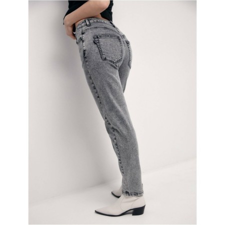 Women's jeans with a high landing CONTE Elegant Mom Fit, size XL, Grey color-2