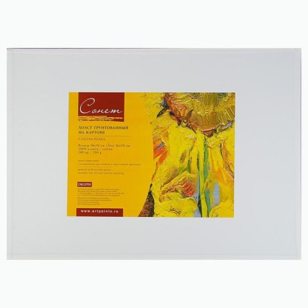Canvas on cardboard 50 x 70 cm, cotton 100%, 3 mm, acrylic soil, fine -grained, ZHK "Sonnet"