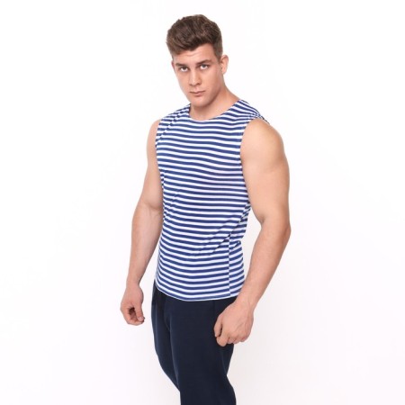 T -shirt men's vest, blue, size 50-4