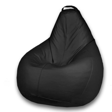 The pear-pear chair is positive, size l, diameter 80 cm, height 100 cm, artificial leather, matte black color
