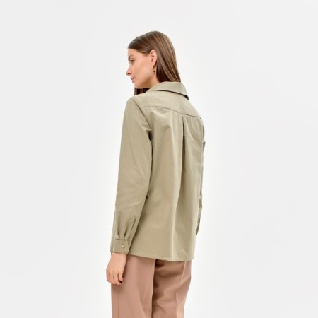 Women's shirt minku: classic color green, size 48-1