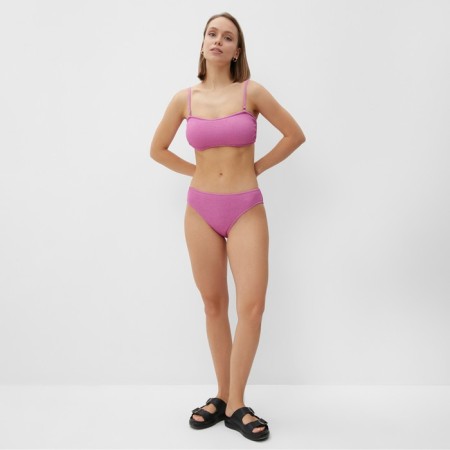 Swimsuit female separate minku plain color purple, size 48-1
