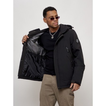 Sports male jacket, size 48, black color-9