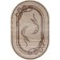 Oval carpet Merinos colizey, size 200x300 cm, color Cream