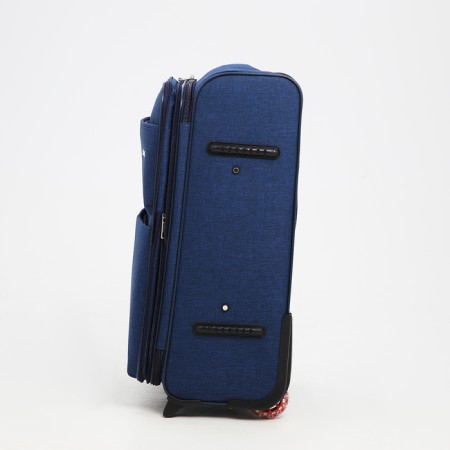 Middle suitcase 24 ", lightning department, code castle, 3 wheels, 2 external pockets, blue color-3